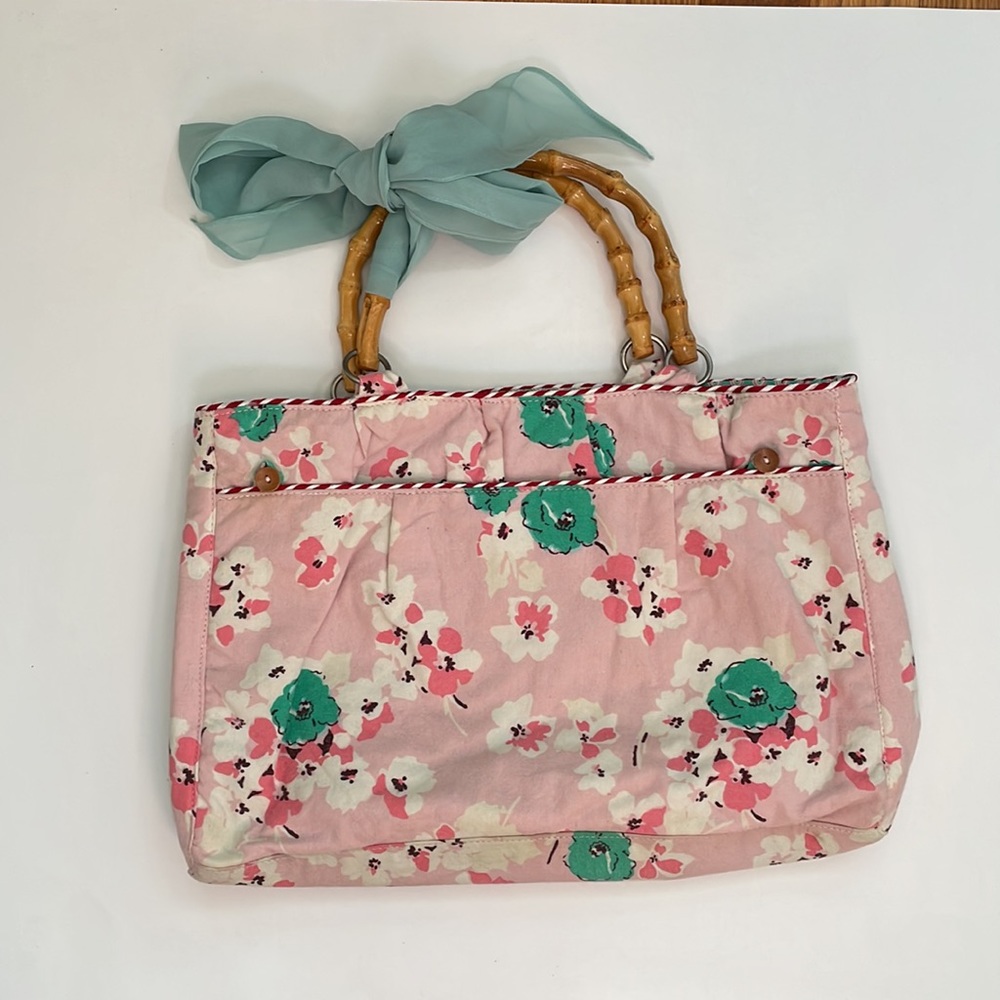 A&F Abercrombie & Fitch pretty bag spring summer beachy bamboo handbag